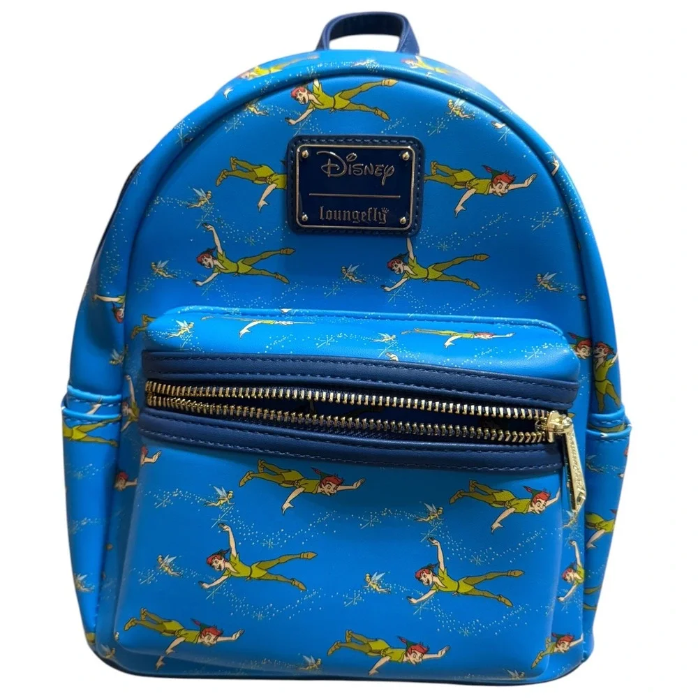 Loungefly Disney Peter Pan and Tinker Bell All-Over Print (AOP) Mini Backpack
